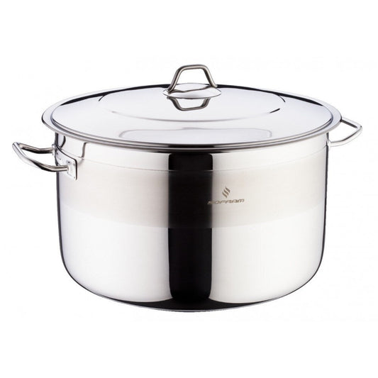 Pentola da cucina profonda JUMBO in acciaio inossidabile 18/10 Sofram con coperchio
