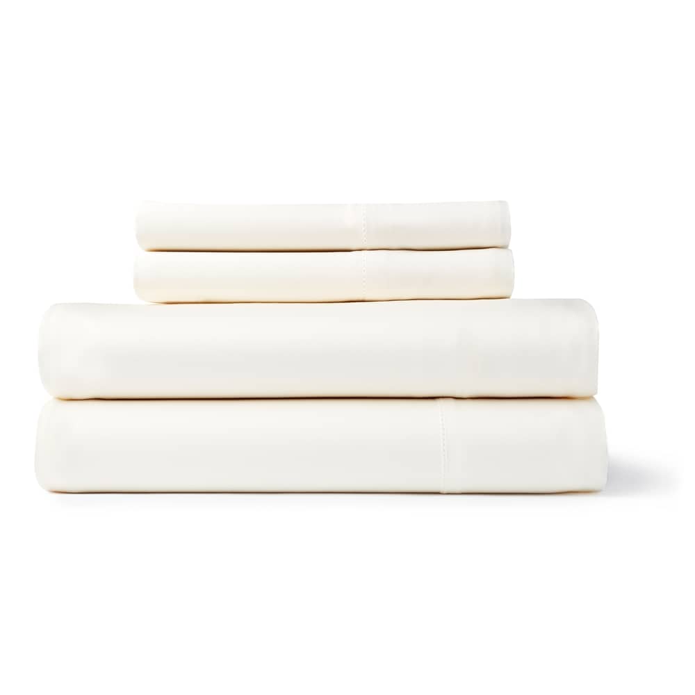 Set di lenzuola in viscosa di bambù, colore unito, traspiranti, con tasca profonda.