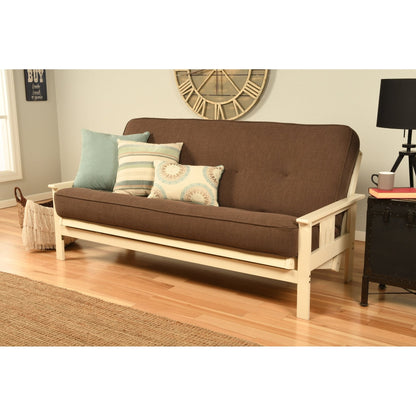 Somette Materasso Futon di ricambio a molle e schiuma ad alta densità, misura matrimoniale (telaio non incluso)