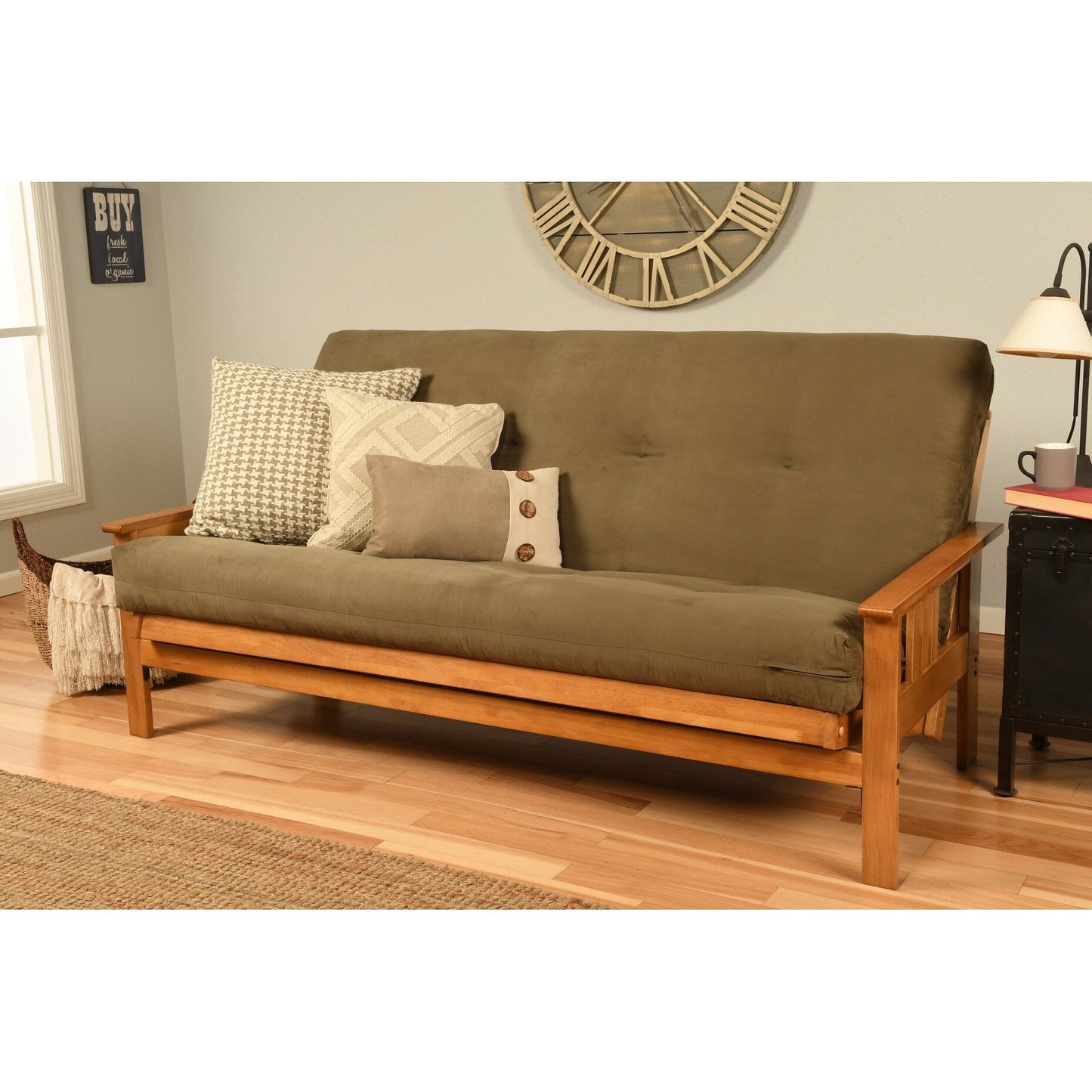 Somette Materasso Futon di ricambio a molle e schiuma ad alta densità, misura matrimoniale (telaio non incluso)