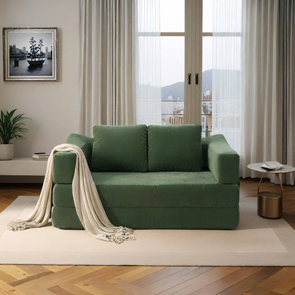 Divano letto trasformabile imbottito da 70,87 pollici, comodo divano letto trasformabile a forma di sedia per soggiorno, camera da letto, tessuto in chenille.