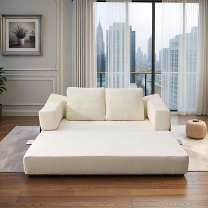 Divano letto trasformabile imbottito da 70,87 pollici, comodo divano letto trasformabile a forma di sedia per soggiorno, camera da letto, tessuto in chenille.