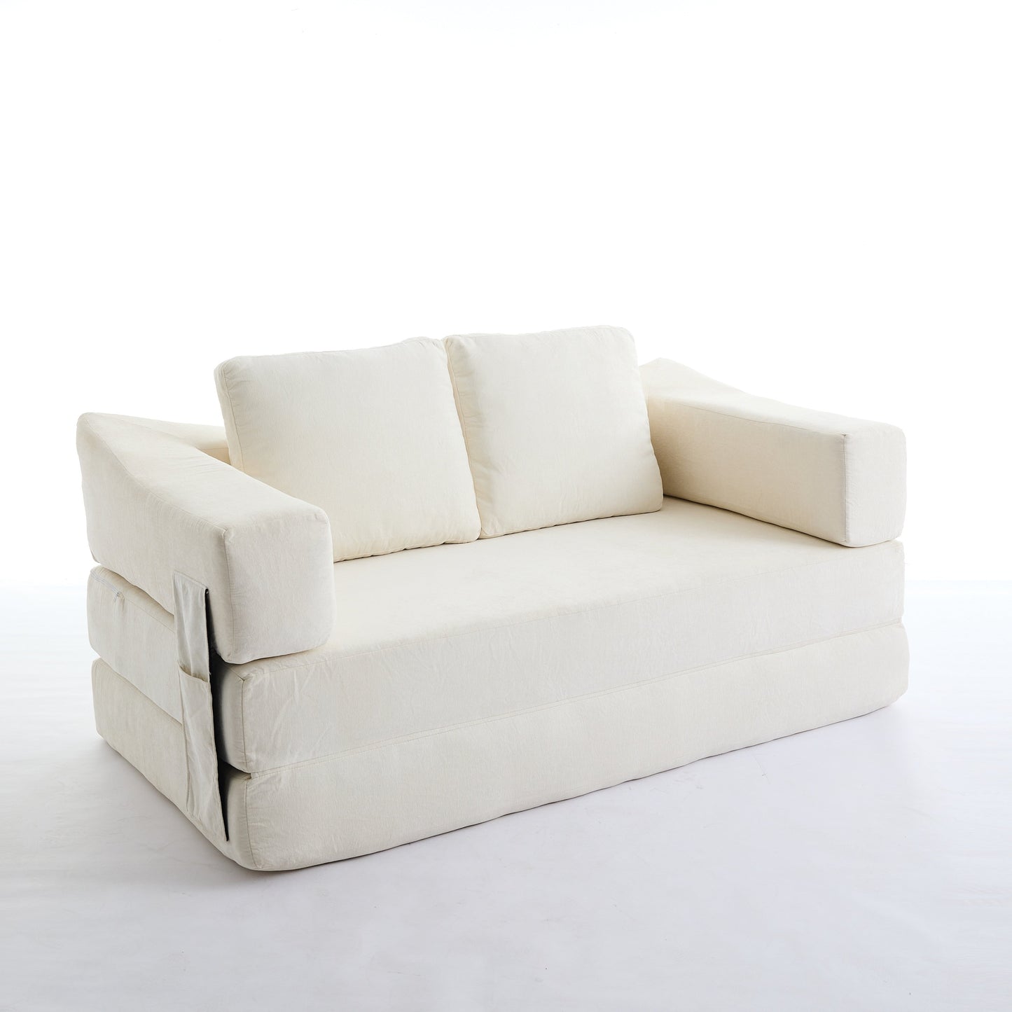 Divano letto trasformabile imbottito da 70,87 pollici, comodo divano letto trasformabile a forma di sedia per soggiorno, camera da letto, tessuto in chenille.