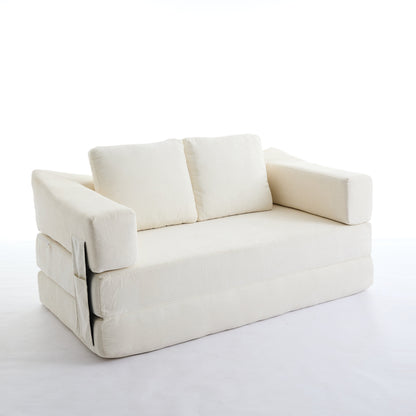 Divano letto trasformabile imbottito da 70,87 pollici, comodo divano letto trasformabile a forma di sedia per soggiorno, camera da letto, tessuto in chenille.