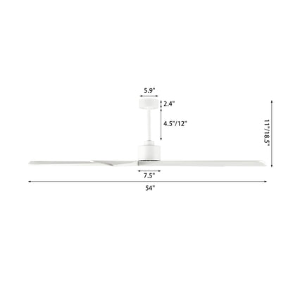Ventilatore da soffitto interno WINGBO da 54 pollici con motore DC, senza luci - N/A