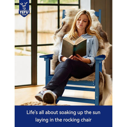 WINSOON Sedia a dondolo da esterno per esterni, resistente alle intemperie, confezione da 2