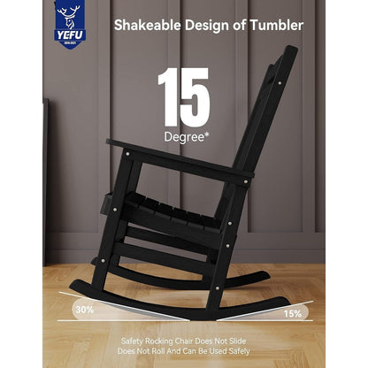 WINSOON Sedia a dondolo da esterno per esterni, resistente alle intemperie, confezione da 2