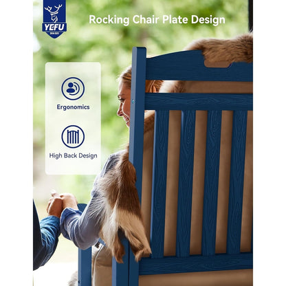 WINSOON Sedia a dondolo da esterno per esterni, resistente alle intemperie, confezione da 2