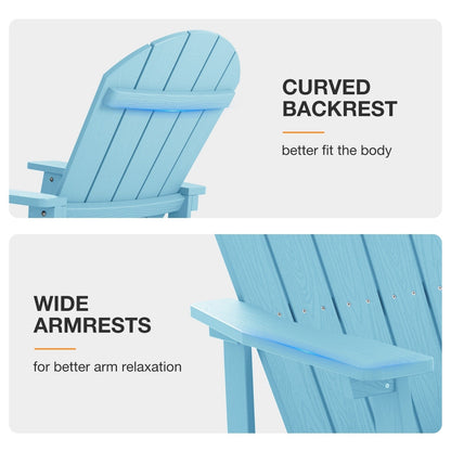 WINSOON Sedia a dondolo da esterno per esterni, resistente alle intemperie, confezione da 2