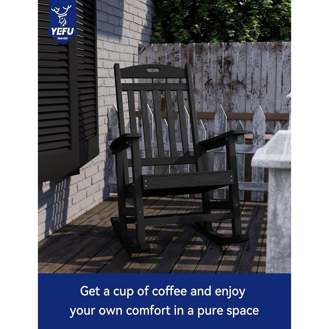 WINSOON Sedia a dondolo da esterno per esterni, resistente alle intemperie, confezione da 2