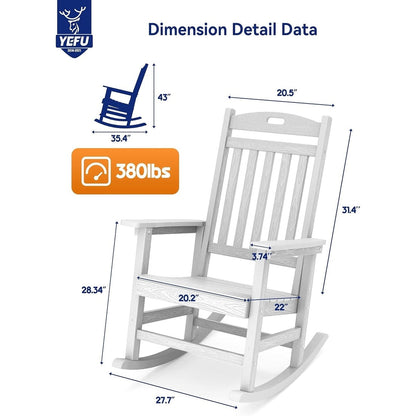 WINSOON Sedia a dondolo da esterno per esterni, resistente alle intemperie, confezione da 2