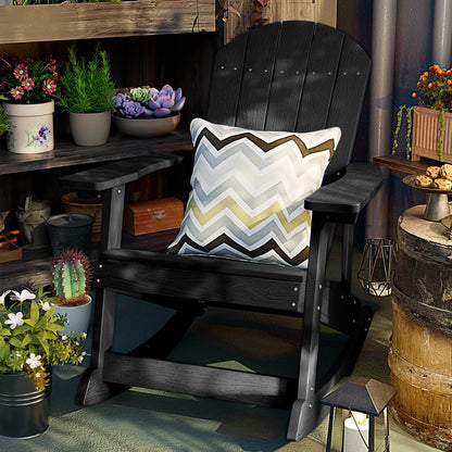 WINSOON Sedia a dondolo da esterno per esterni, resistente alle intemperie, confezione da 2