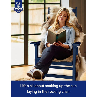 WINSOON Sedia a dondolo da esterno per esterni, resistente alle intemperie, confezione da 2