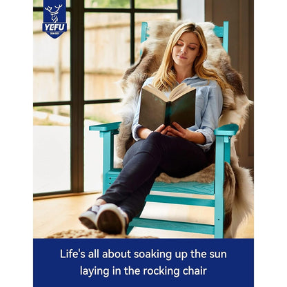 WINSOON Sedia a dondolo da esterno per esterni, resistente alle intemperie, confezione da 2