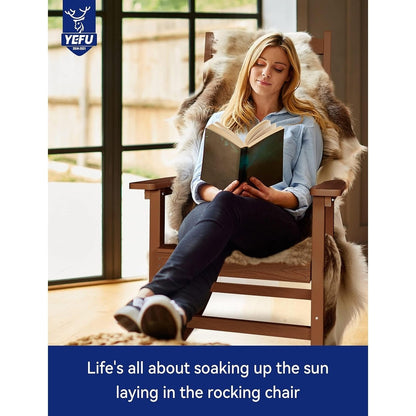 WINSOON Sedia a dondolo da esterno per esterni, resistente alle intemperie, confezione da 2