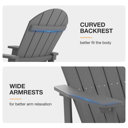 WINSOON Sedia a dondolo da esterno per esterni, resistente alle intemperie, confezione da 2