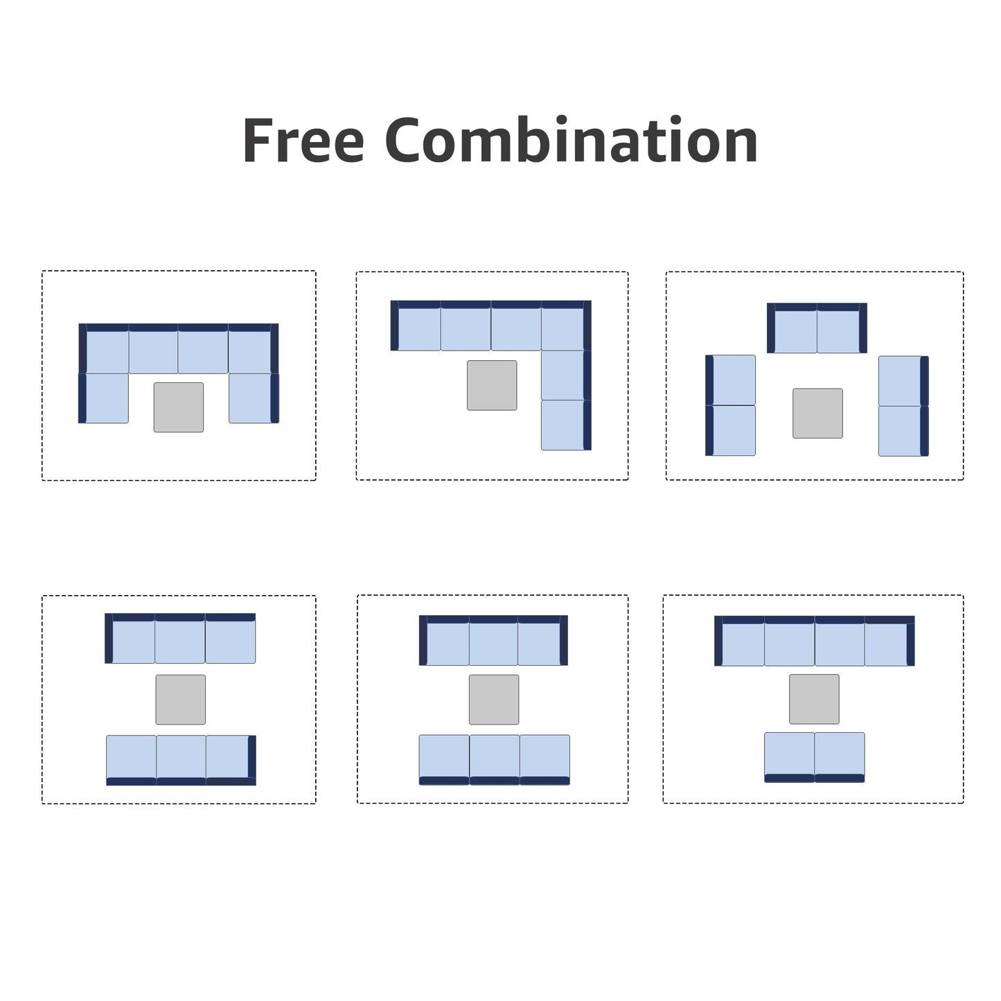 Set di divani componibili da esterno in vimini/acciaio con cuscini, 7 pezzi