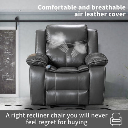 Reclinabile con ampio sedile, rivestimento in pelle resistente, funzione massaggio e riscaldamento.