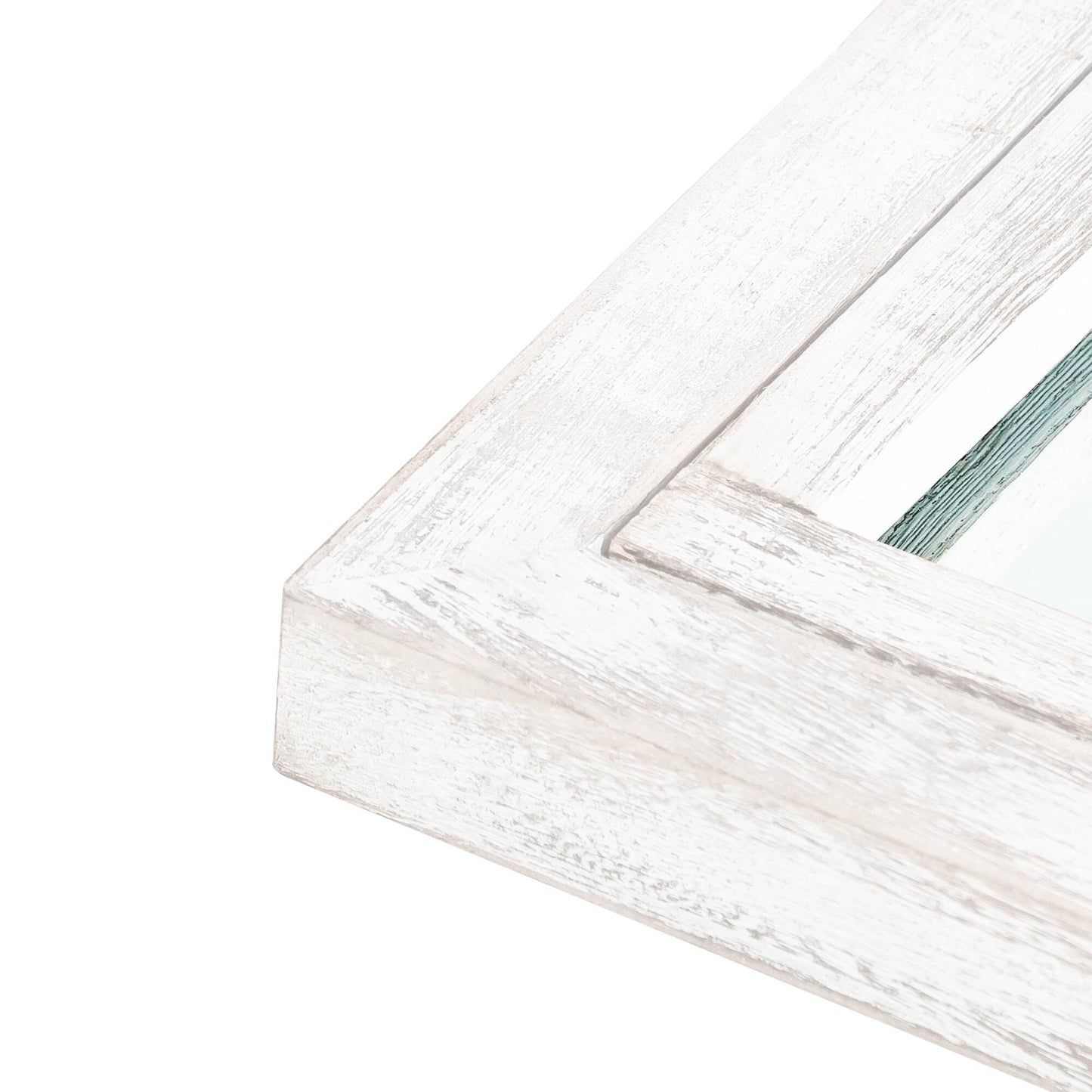 Specchio a finestra con cornice in legno ad arco, 180 cm (L) x 79 cm (A)