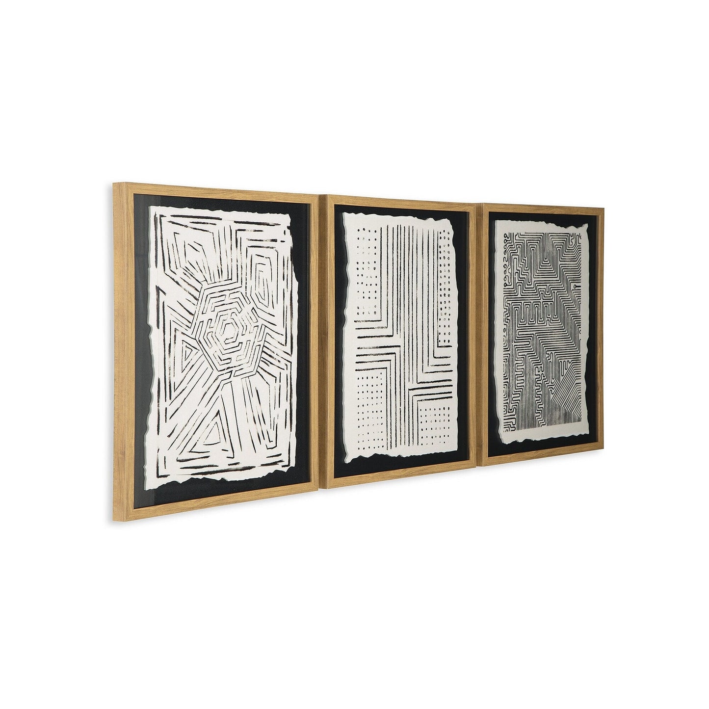 Wonderstow Decorazioni da Parete Nero/Beige, Set da 3