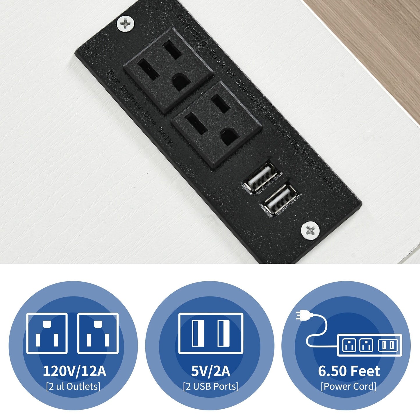 Cassettiera in legno con stazione di ricarica, mobile, a scomparti laterali, chiudibile a chiave, adatta per documenti di formato A4, lettera e legale.