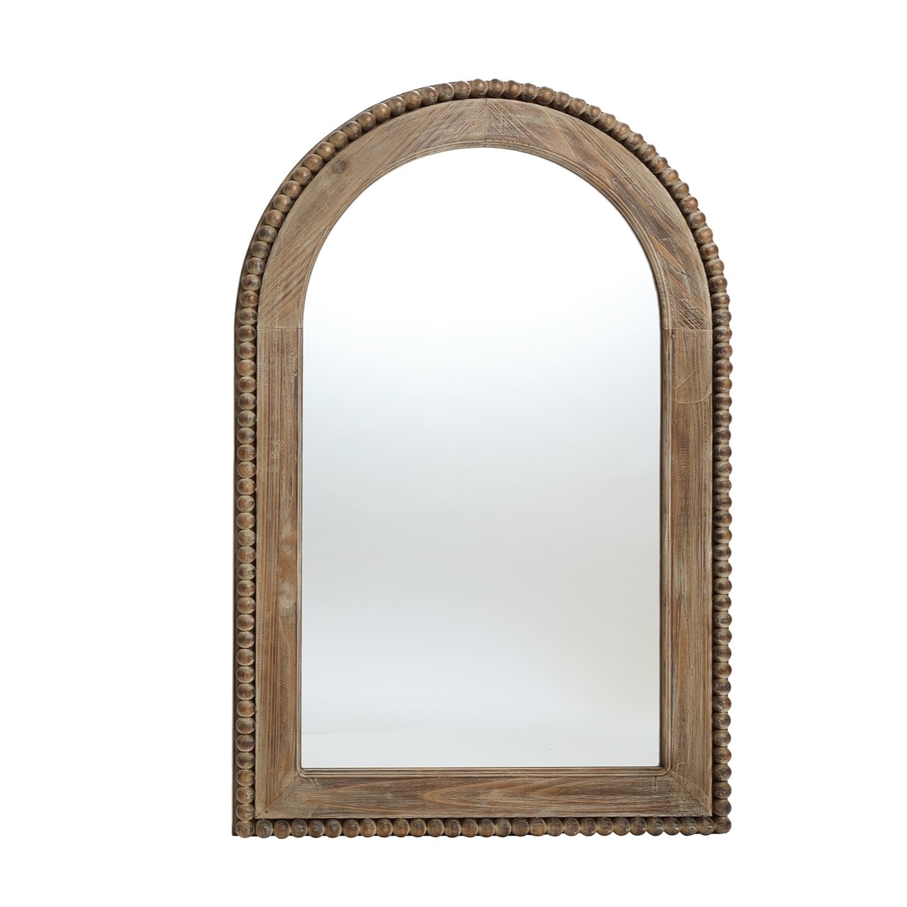 Specchio da parete con cornice in legno a forma di arco, specchio da bagno - 39,25 H x 25,87 L x 1,5 P
