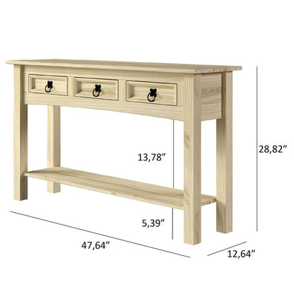 Console in legno per ingresso con 3 cassetti Corona | Furniture Dash - N/A