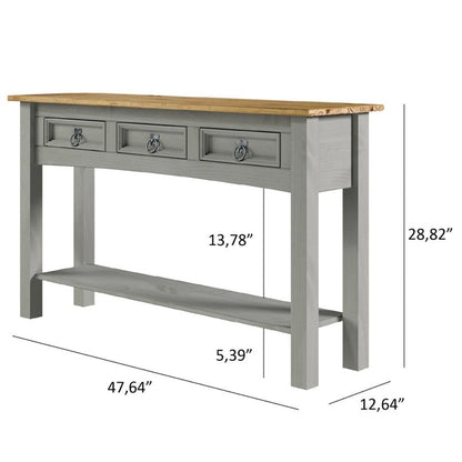 Console in legno per ingresso con 3 cassetti Corona | Furniture Dash - N/A