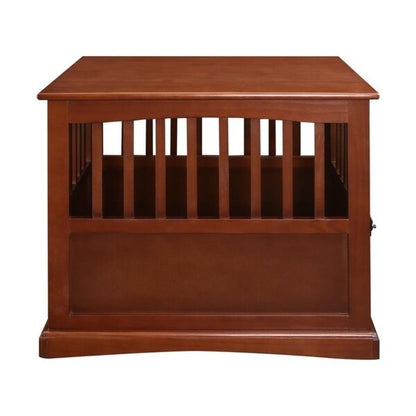 Tavolino portaoggetti in legno per animali domestici con porta chiudibile a chiave