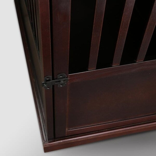 Tavolino portaoggetti in legno per animali domestici con porta chiudibile a chiave