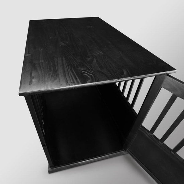 Tavolino portaoggetti in legno per animali domestici con porta chiudibile a chiave