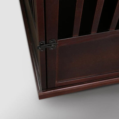 Tavolino portaoggetti in legno per animali domestici con porta chiudibile a chiave