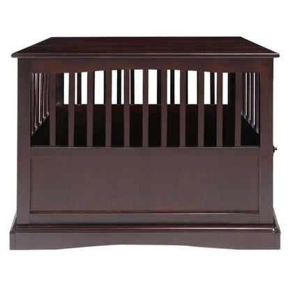 Tavolino portaoggetti in legno per animali domestici con porta chiudibile a chiave