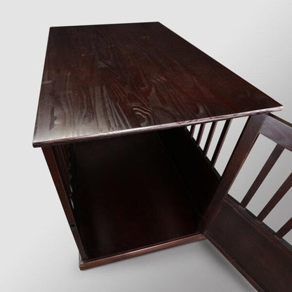 Tavolino portaoggetti in legno per animali domestici con porta chiudibile a chiave