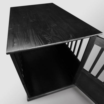 Tavolino portaoggetti in legno per animali domestici con porta chiudibile a chiave