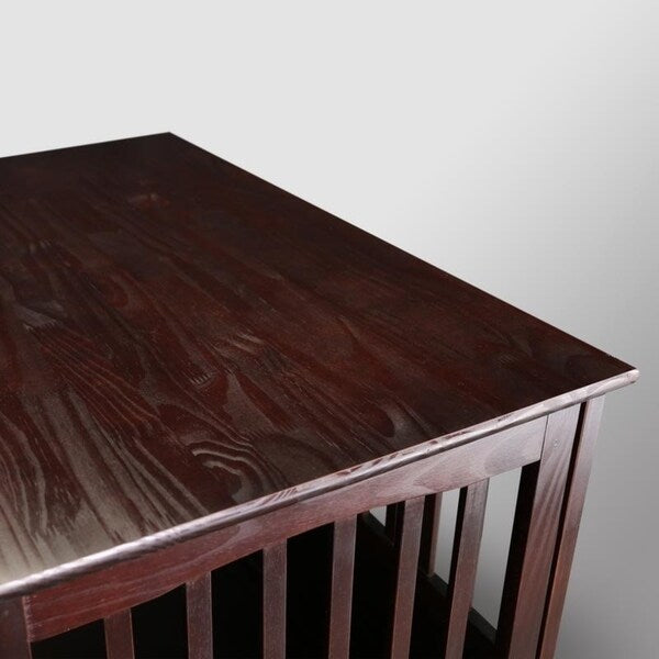 Tavolino portaoggetti in legno per animali domestici con porta chiudibile a chiave