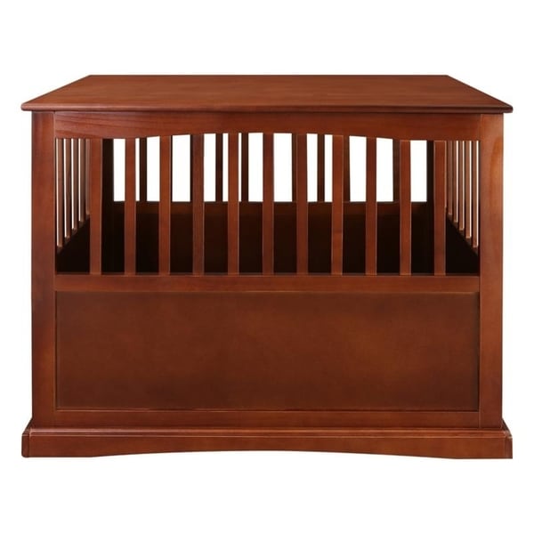 Tavolino portaoggetti in legno per animali domestici con porta chiudibile a chiave