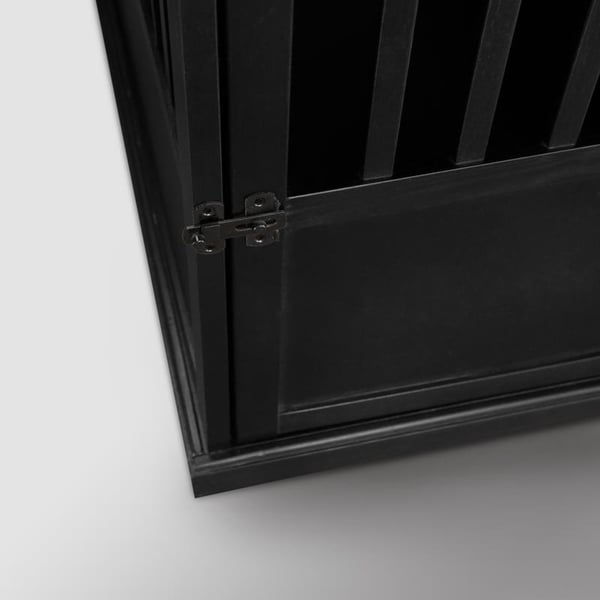 Tavolino portaoggetti in legno per animali domestici con porta chiudibile a chiave