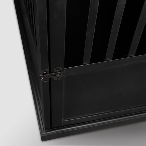 Tavolino portaoggetti in legno per animali domestici con porta chiudibile a chiave