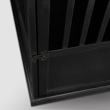 Tavolino portaoggetti in legno per animali domestici con porta chiudibile a chiave