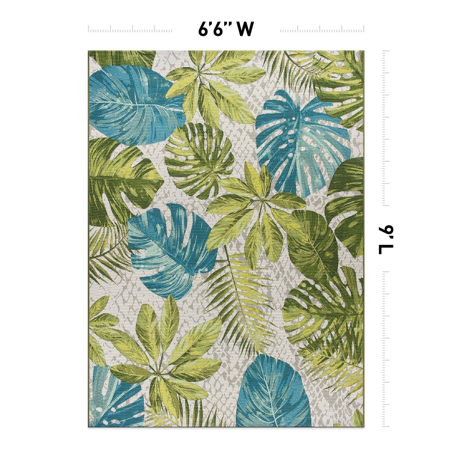 Tappeto decorativo da interno/esterno World Rug Gallery, modello Contemporary Tropical Floral.