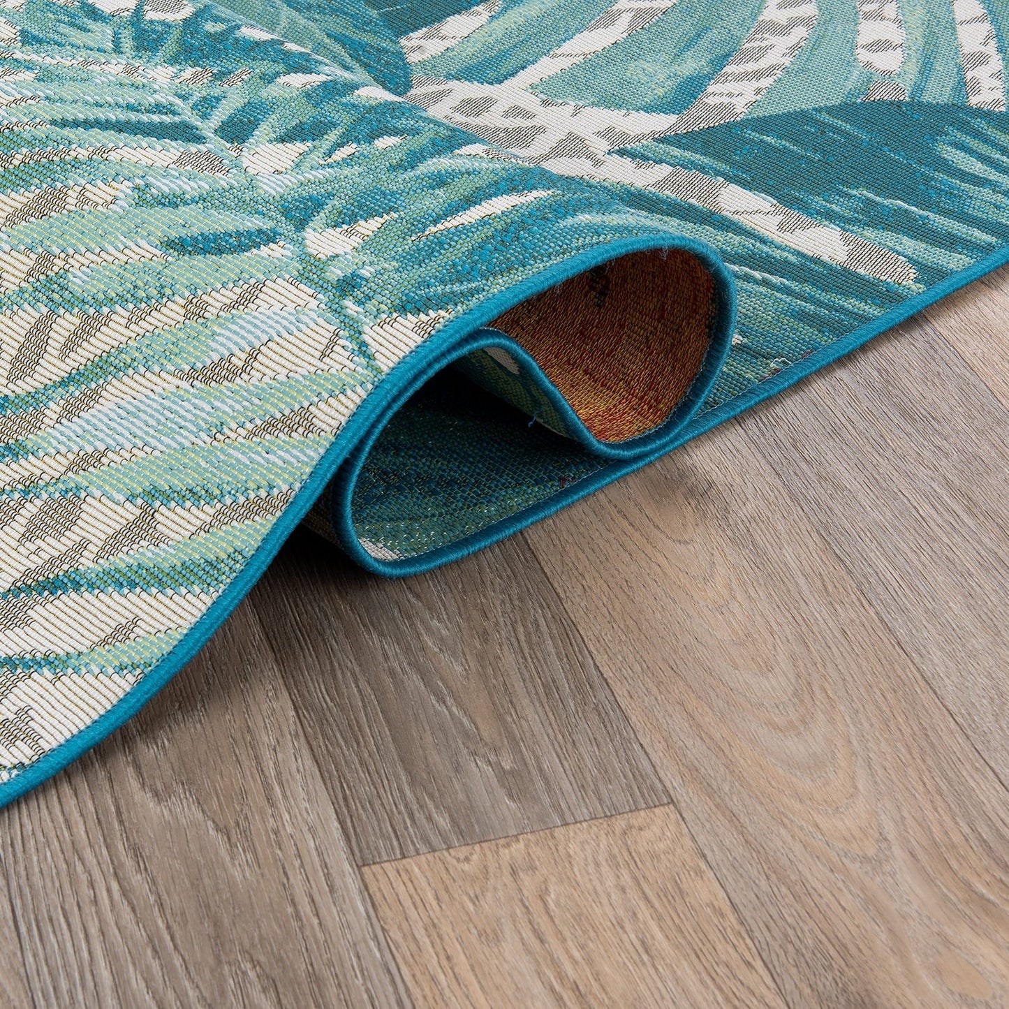 Tappeto decorativo da interno/esterno World Rug Gallery, modello Contemporary Tropical Floral.