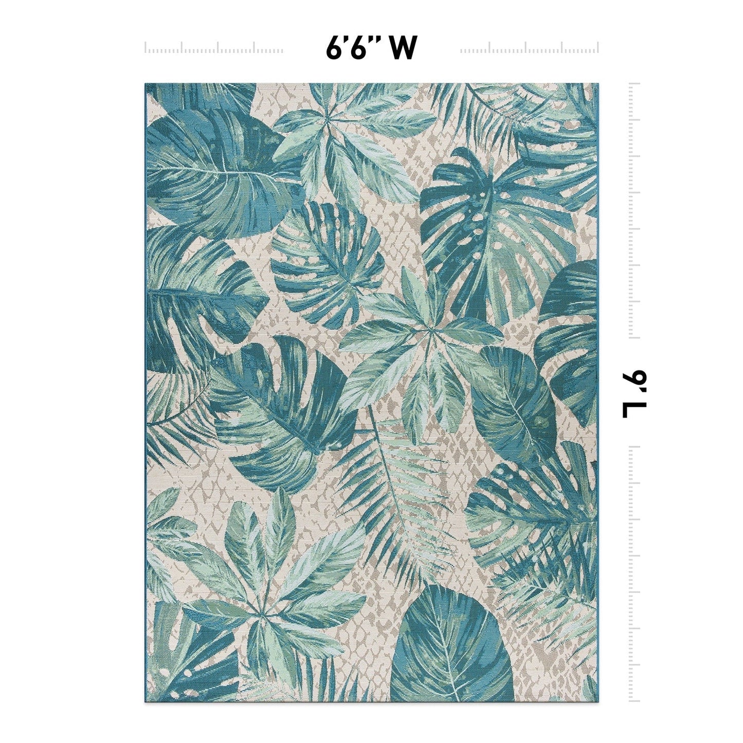 Tappeto decorativo da interno/esterno World Rug Gallery, modello Contemporary Tropical Floral.