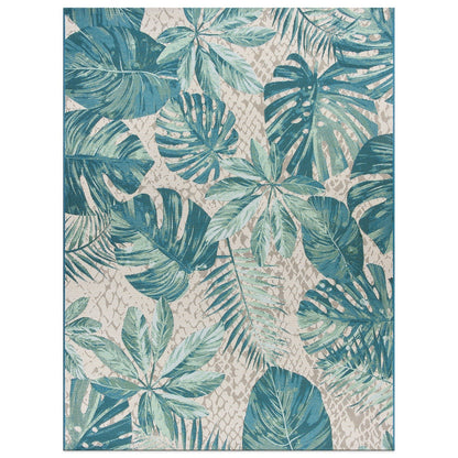 Tappeto decorativo da interno/esterno World Rug Gallery, modello Contemporary Tropical Floral.