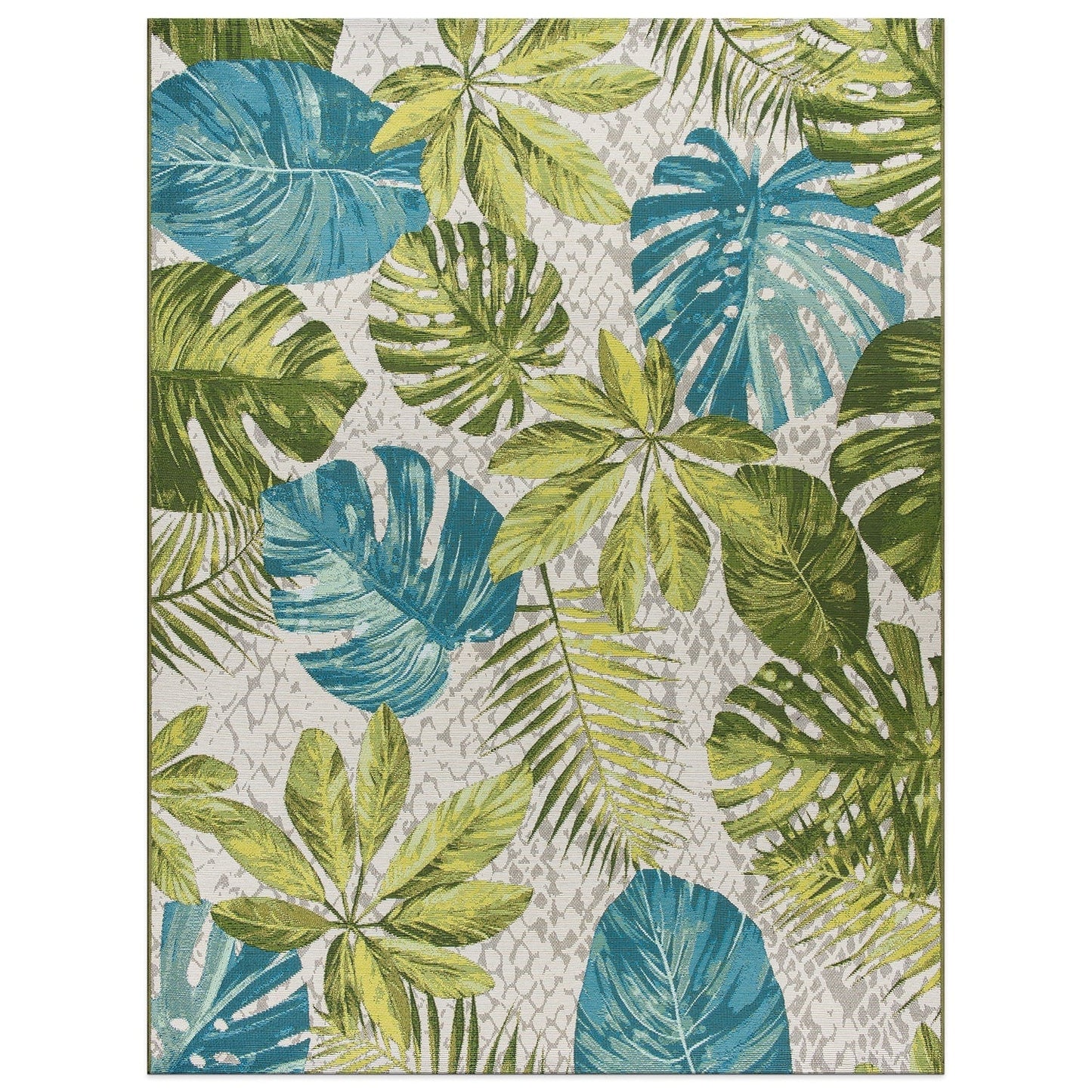 Tappeto decorativo da interno/esterno World Rug Gallery, modello Contemporary Tropical Floral.