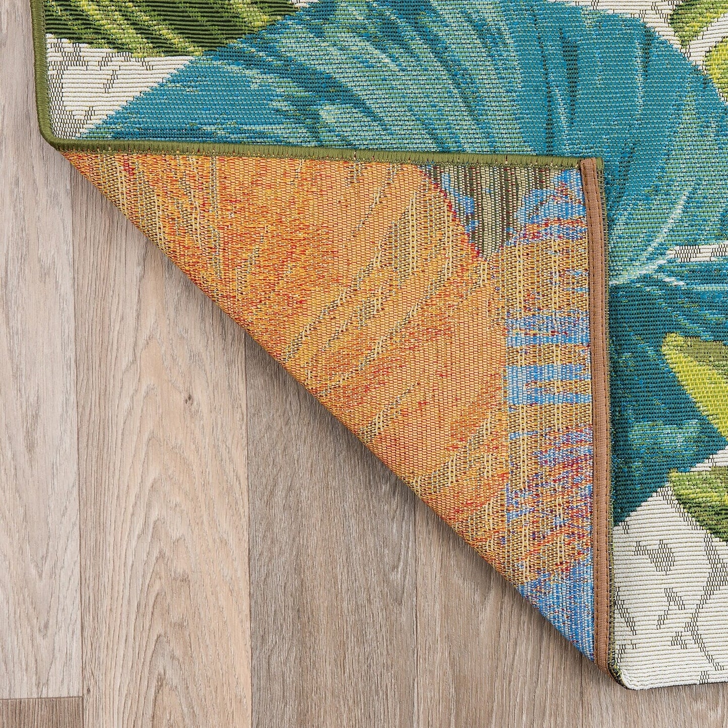 Tappeto decorativo da interno/esterno World Rug Gallery, modello Contemporary Tropical Floral.