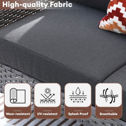 XIZZI Set di mobili da esterno per conversazione da 4 pezzi con tavolo