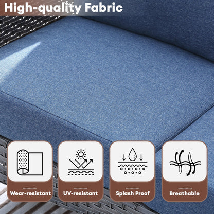 XIZZI Set di mobili da esterno per conversazione da 4 pezzi con tavolo