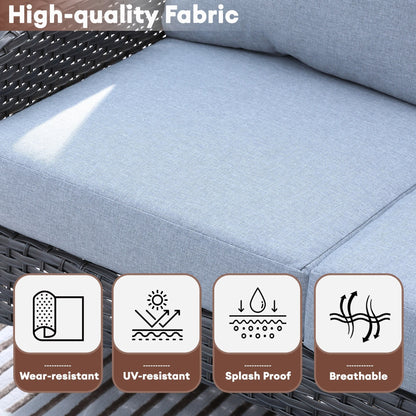 XIZZI Set di mobili da esterno per conversazione da 4 pezzi con tavolo