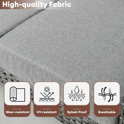 XIZZI Set di mobili da esterno per conversazione da 4 pezzi con tavolo